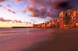 A clam evening sunset on cefalu beach A clam evening sunset on cefalu beach