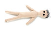 Voodoo doll boy isolated on white