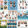 cartoon Priest and nun card
