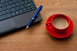 Laptop and Espresso Coffee