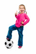 Little girl with the ball Little girl with the ball