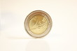 Foto: due euro in primo piano due euro in primo piano