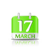 Green calendar icon on Saint Patrick's day