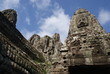 Ancient Bayon temple in Angkor , Cambodia