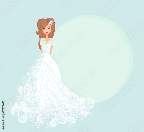 Illustration: Beautiful bride card Beautiful bride card