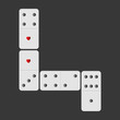 domino 2 coeurs