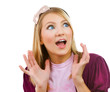 Foto: Surprised Cute Teenage Girl. Emotions Surprised Cute Teenage Girl. Emotions