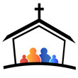 Church family faith logo