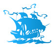 Sail ship or pirate ship logo Sail ship or pirate ship logo