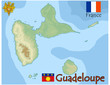 guadeloupe island france map flag emblem guadeloupe island france map flag emblem
