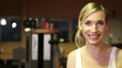 Woman smiling in fitness center
