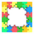 Colored puzzle frame.