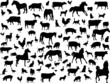 Big collection of farm animals - vector