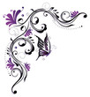 Ranke, flora, Blumen, Blüten, Schmetterling, lila, violett