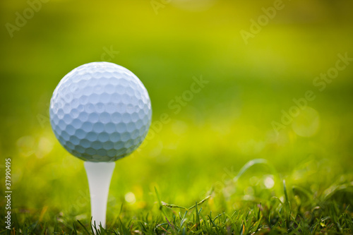 Photo: Golf ball on tee Golf ball on tee
