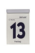 Photo: Abreißkalender zeigt Freitag den 13. Abreißkalender zeigt Freitag den 13.