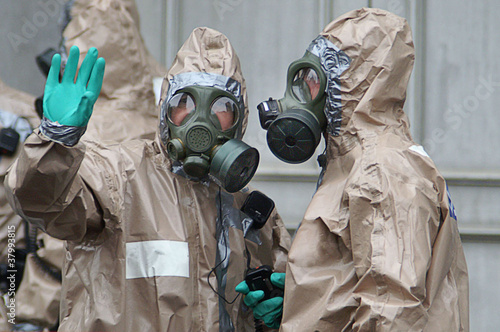 Photo: Haz-mat suits Haz-mat suits
