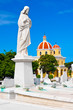 Statue of Jesus in the  Colon cemetery in Havana
