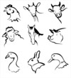 farm animals collection of icons
