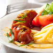 Currywurst with french fries