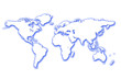 Illustration: weltkarte blau und weiss weltkarte blau und weiss
