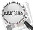 Zeitung - Immobiliensuche mit Lupe