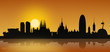 Vektor: Barcelona Sonnenaufgang Barcelona Sonnenaufgang