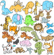 Cute Animal Vector Design elements Set