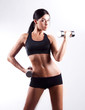 Foto: woman with dumbbells woman with dumbbells