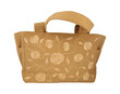 Silk-embroidered beach hand bag. Clipping path