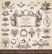 antique valentine's set (vector)
