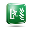 Icono 3D salida de emergencia