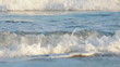Waves closeup. Sparkling white waves