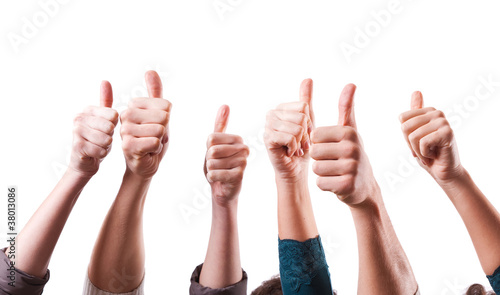 Photo: Thumbs Up on White Background Thumbs Up on White Background