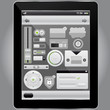 Web and mobile interface elements and tablet pc,vector