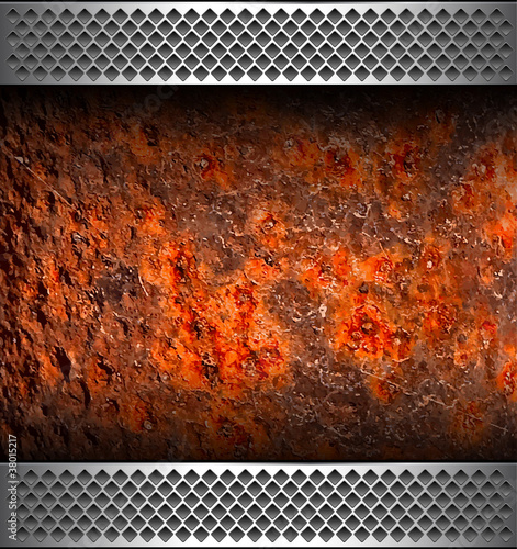Vector: Background with rusted metal texture, vector. Background with rusted metal texture, vector.