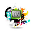 Cute retro tv vector
