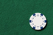 white poker chip with text space