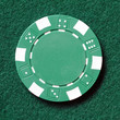 green poker chip