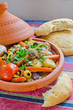Moroccan "seven vegetables" tagine with bread