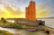 Kilcoe castle at sunset, Co. Cork, Ireland