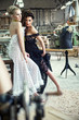 Two stunning ladies in a romantic pose