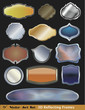 Vector Frame Art Set:  Colorful, mirrored and metallic frames