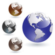 Glossy Earth Globe Vector Glossy Earth Globe Vector