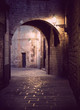 Narrow street in Barcelona Narrow street in Barcelona