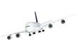 Modern airplane  on white.