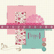 Beautiful scrapbook collection in vector
