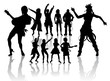 Dancing and Singing People's Silhouettes