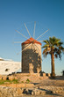 Restored windmill on the Greek island of Rhodes. Restored windmill on the Greek island of Rhodes.