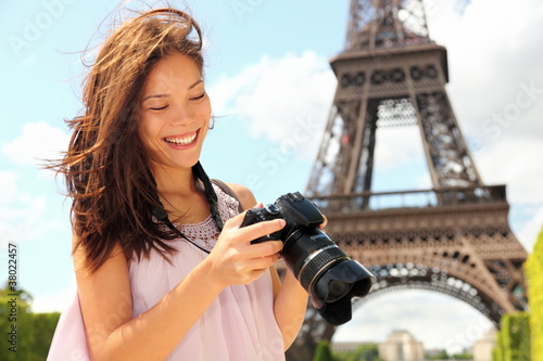 Photo: Paris tourist with camera Paris tourist with camera